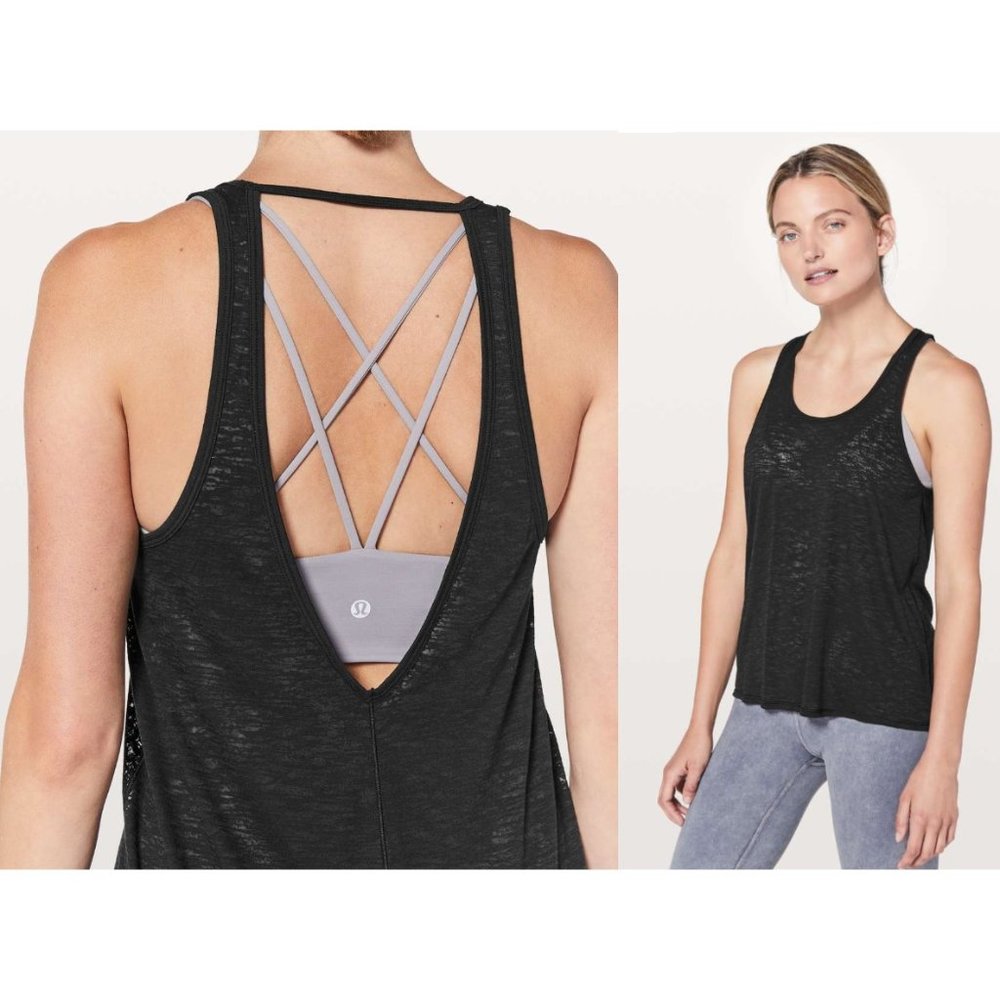 Lululemon Breeze Through Tank | Dark Heather Gray | Size 4